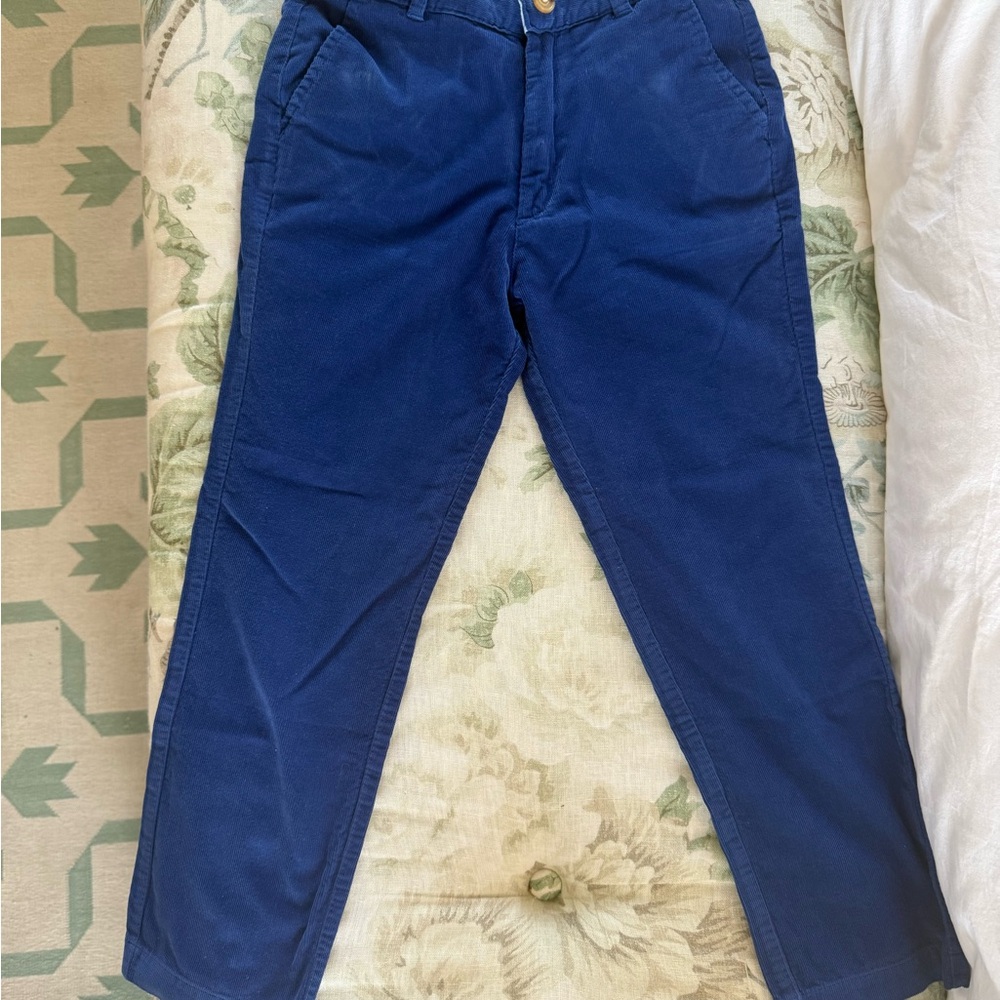 Little English Navy Blue Corduroy Boys Pants